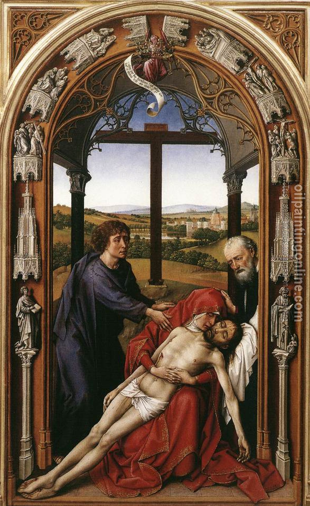 Weyden, Rogier van der - Miraflores Altarpiece-central panel